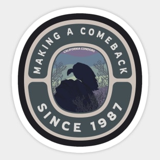 California Condor Coming Back Since 1987 Sticker